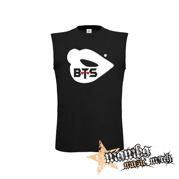 BTS - BANGTAN BOYS - Lips - čierne detské tričko bez rukávov