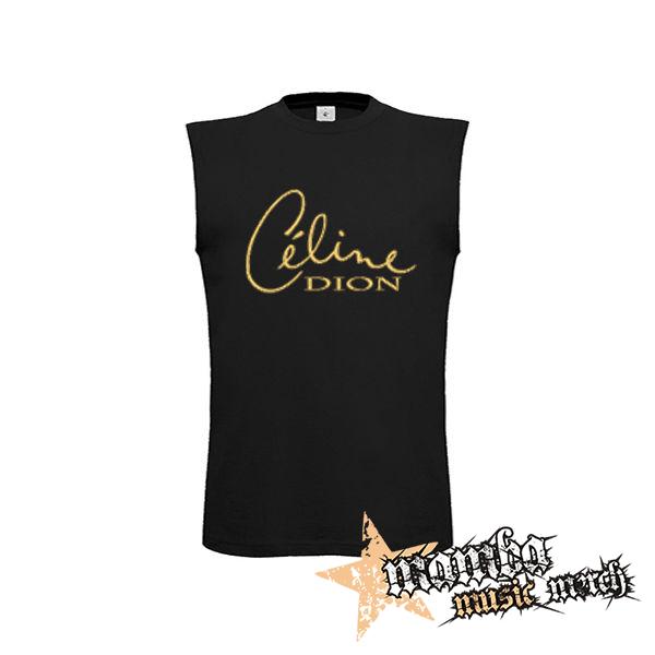 CELINE DION - Logo - čierne detské tričko bez rukávov