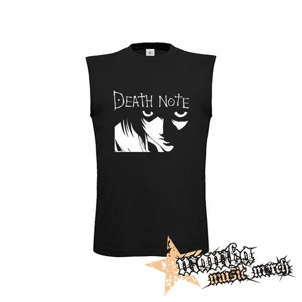 DEATH NOTE - Logo And Portrait - čierne detské tričko bez rukávov