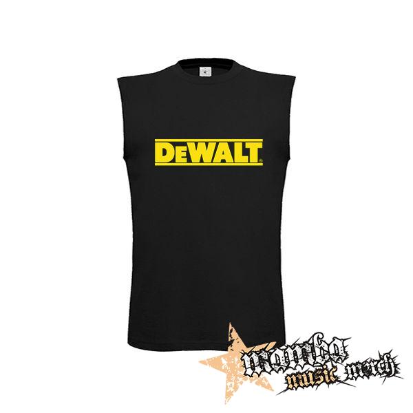 DEWALT - Yellow Logo - čierne detské tričko bez rukávov