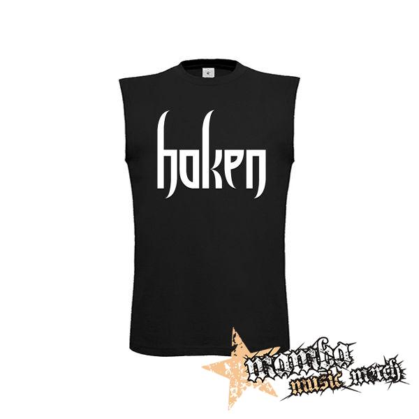 HAKEN - Logo - čierne detské tričko bez rukávov