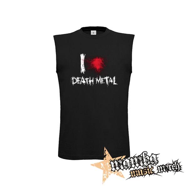I LOVE DEATH METAL - čierne detské tričko bez rukávov