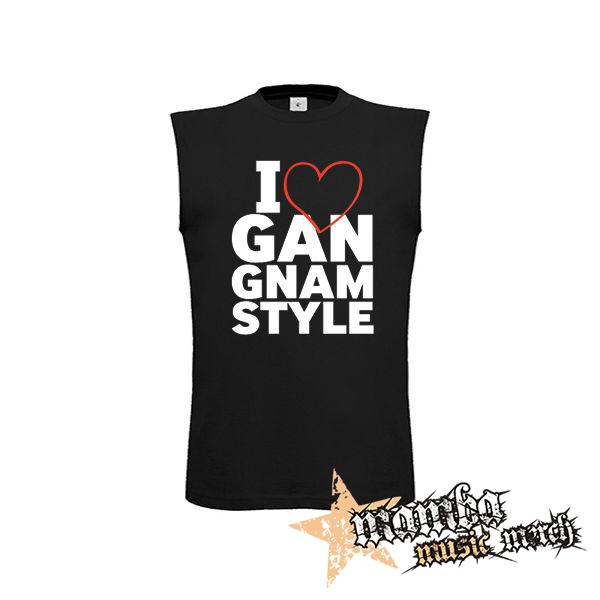 I LOVE GANGNAM STYLE - čierne detské tričko bez rukávov