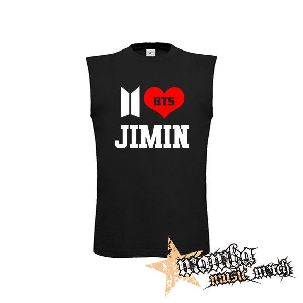 I LOVE JIMIN - Bangtan Boys - čierne detské tričko bez rukávov