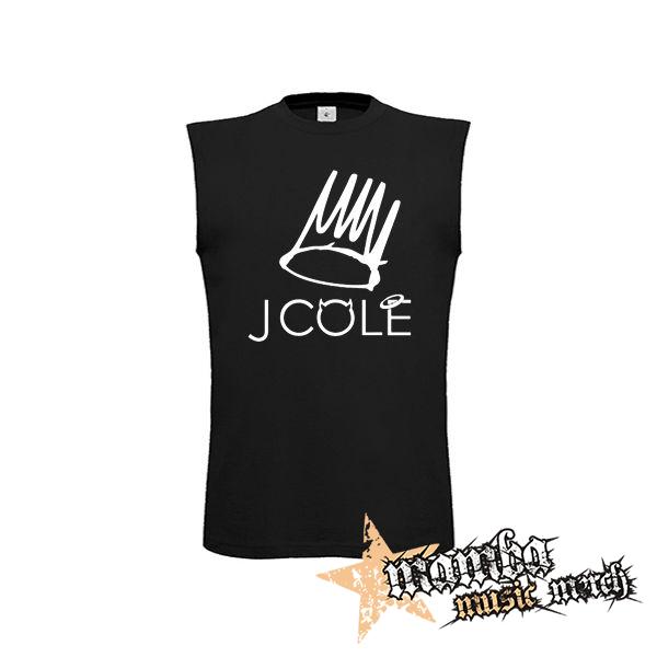 J COLE - Logo - čierne detské tričko bez rukávov