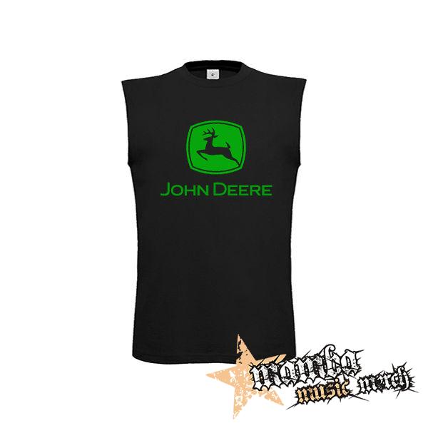 JOHN DEERE - Logo Green - čierne detské tričko bez rukávov