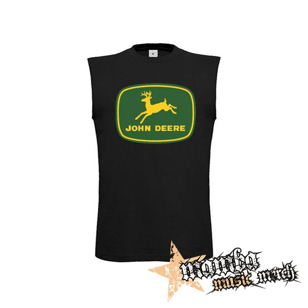 JOHN DEERE - Logo Yellow Green Motive 2 - čierne detské tričko bez rukávov