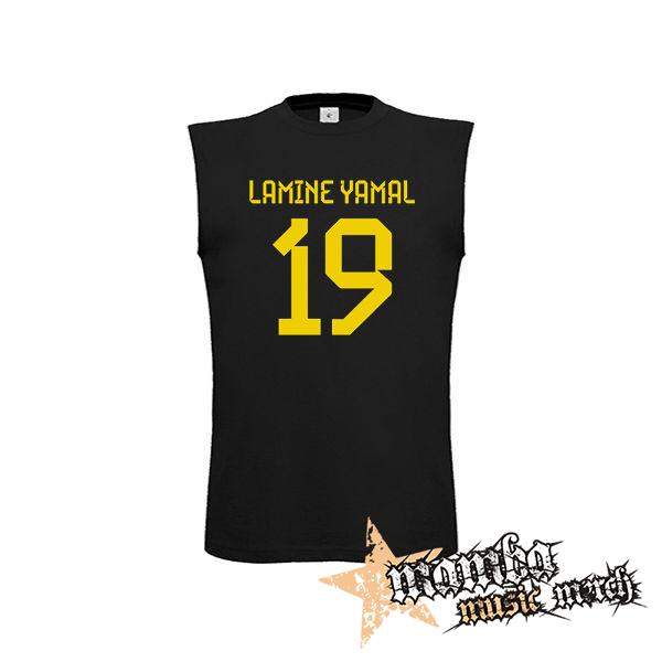 LAMINE YAMAL - 19 - čierne detské tričko bez rukávov