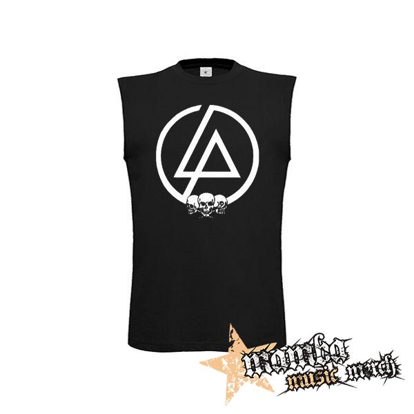 LINKIN PARK - Logo & Skulls  Motive 2 - čierne detské tričko bez rukávov