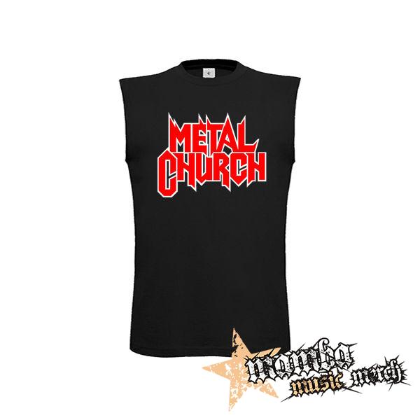METAL CHURCH - Logo Red White - čierne detské tričko bez rukávov