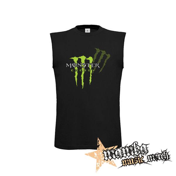 MONSTER ENERGY - Green Logo Honey Bee - čierne detské tričko bez rukávov