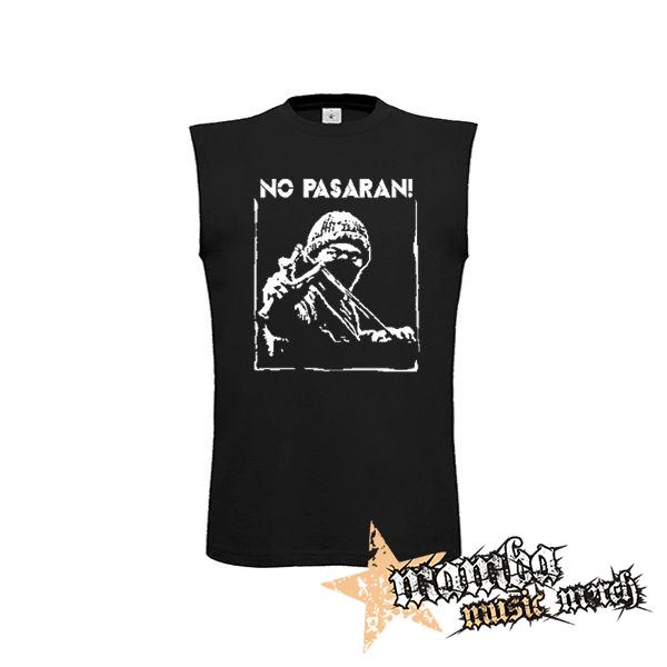 NO PASARAN - Logo Hero - čierne detské tričko bez rukávov