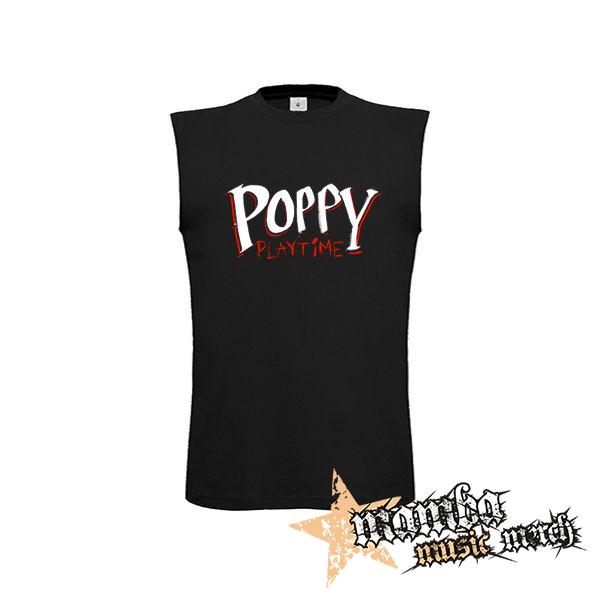 POPPY PLAYTIME - Logo - čierne detské tričko bez rukávov