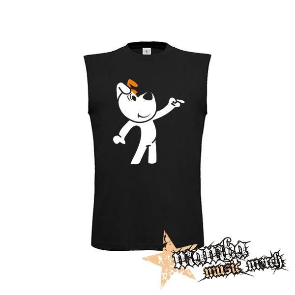 REX - čierne detské tričko bez rukávov