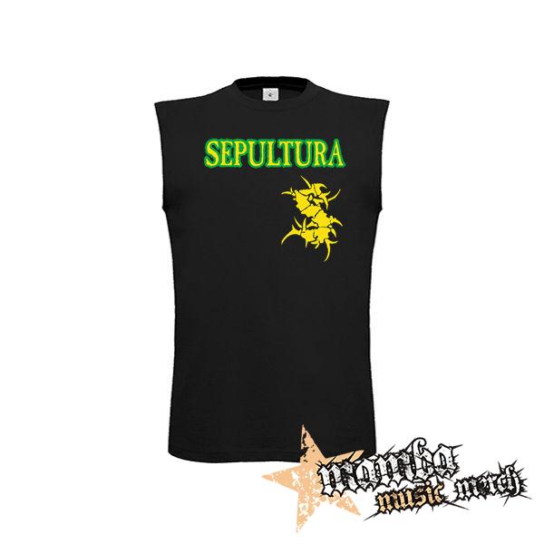 SEPULTURA - Brasil Yellow Logo - čierne detské tričko bez rukávov