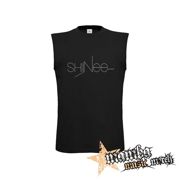 SHINEE - Logo Kpop Band - čierne detské tričko bez rukávov