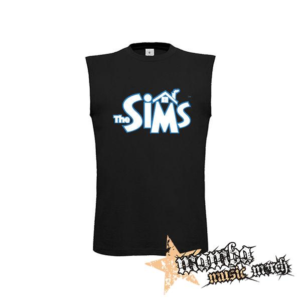 THE SIMS - Logo - čierne detské tričko bez rukávov