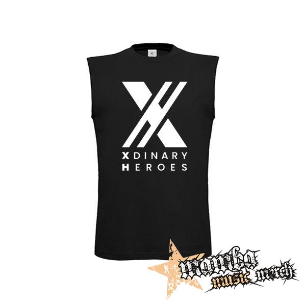 XDINARY HEROES - Logo - čierne detské tričko bez rukávov