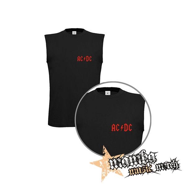 ACDC - Red Logo Vintage - čierne detské tričko bez rukávov