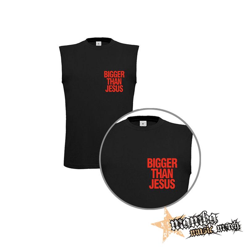 BIGGER THAN JESUS - čierne detské tričko bez rukávov