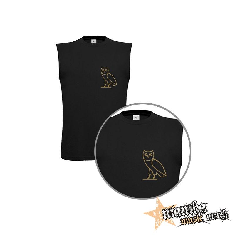 DRAKE - OWL SYMBOL - čierne detské tričko bez rukávov