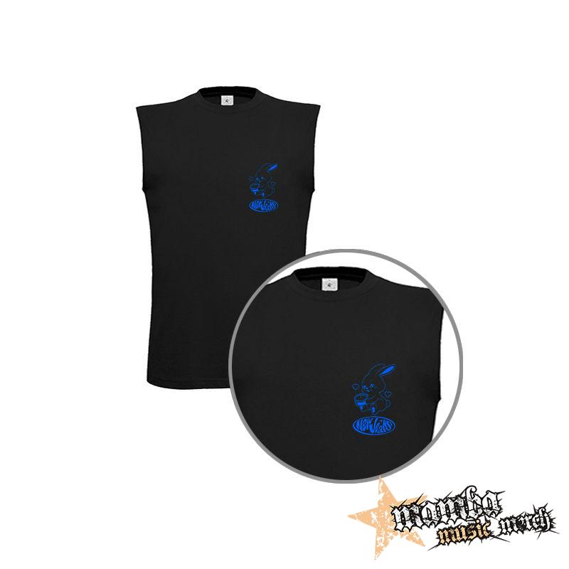 NEWJEANS - Logo & Bunny - čierne detské tričko bez rukávov