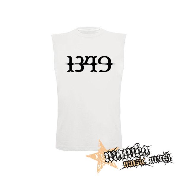 1349 - Logo - biele pánske tričko bez rukávov