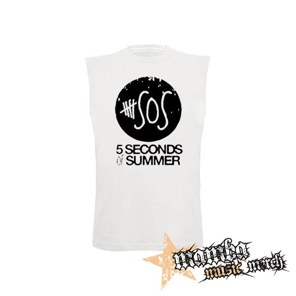 5 SECONDS OF SUMMER - Sign - biele pánske tričko bez rukávov