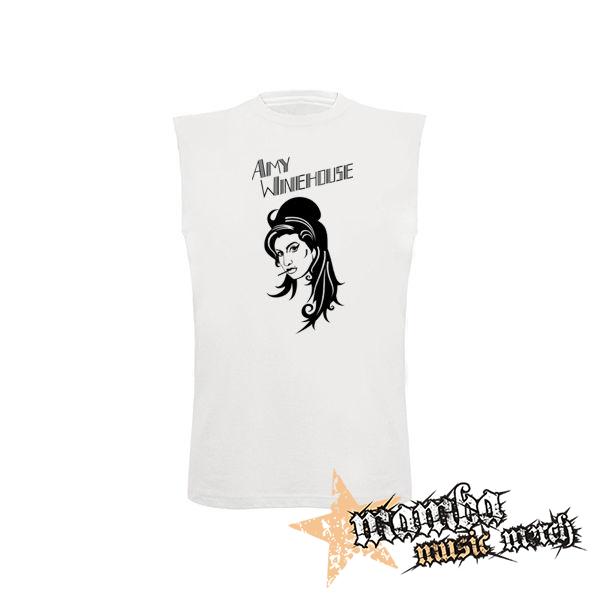 AMY WINEHOUSE - Portrait - biele pánske tričko bez rukávov