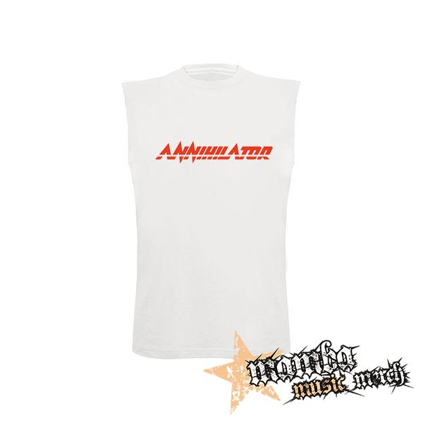 ANNIHILATOR - Logo Red - biele pánske tričko bez rukávov
