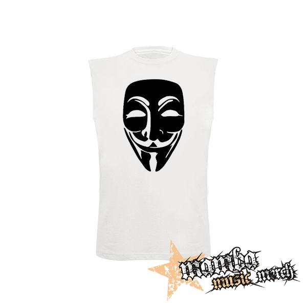 ANONYMOUS - biele pánske tričko bez rukávov