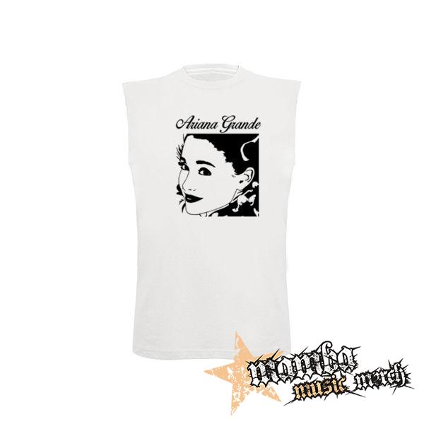 ARIANA GRANDE - Portrait - biele pánske tričko bez rukávov