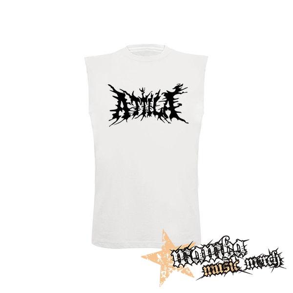 ATTILA - Logo - biele pánske tričko bez rukávov