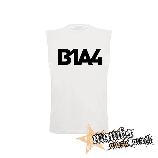 B1A4 - Logo - biele pánske tričko bez rukávov