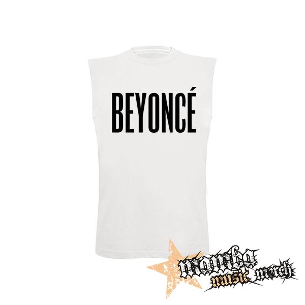BEYONCÉ - biele pánske tričko bez rukávov