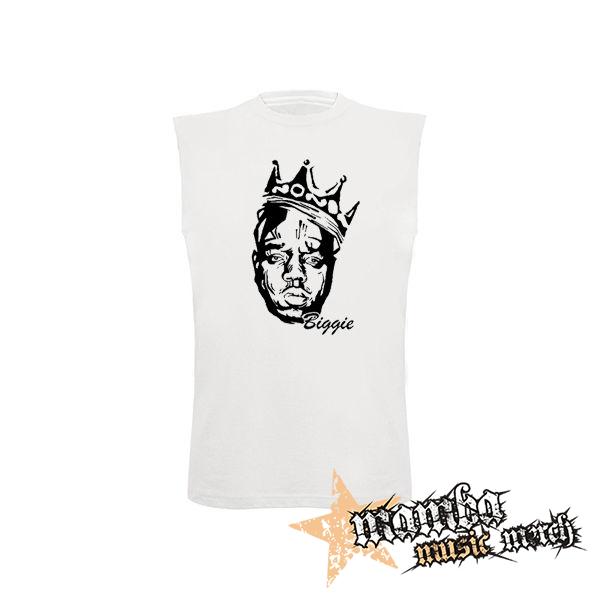 BIGGIE SMALLS - Portrait - biele pánske tričko bez rukávov