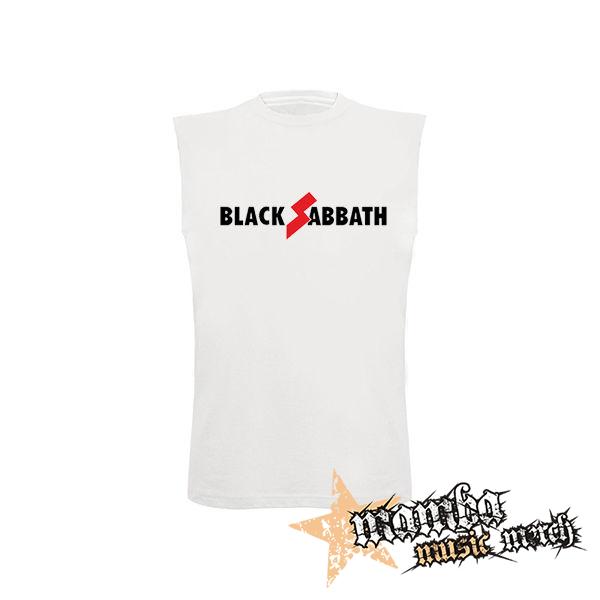BLACK SABBATH - Sabotage Logo - biele pánske tričko bez rukávov