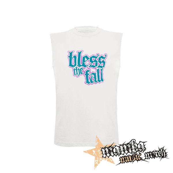 BLESSTHEFALL - Logo - biele pánske tričko bez rukávov