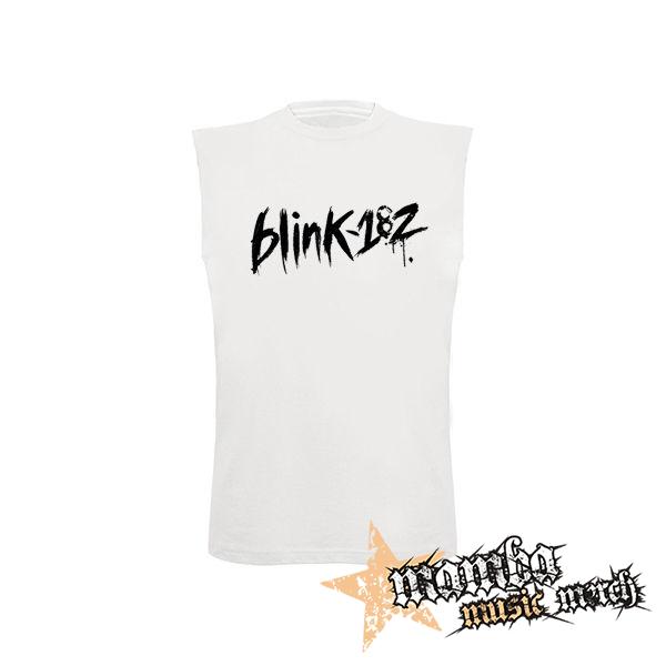 BLINK 182 - Logo - biele pánske tričko bez rukávov