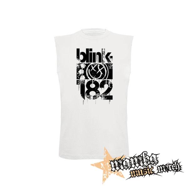 BLINK 182 - Three Bars - biele pánske tričko bez rukávov
