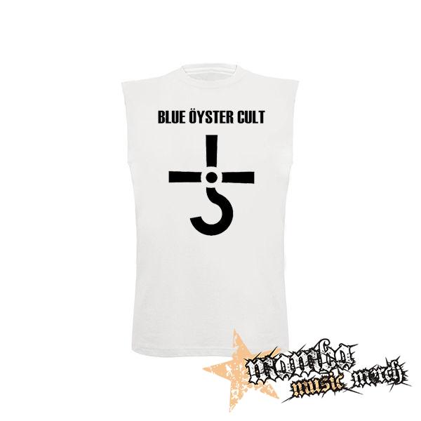 BLUE OYSTER CULT - Logo Crest - biele pánske tričko bez rukávov