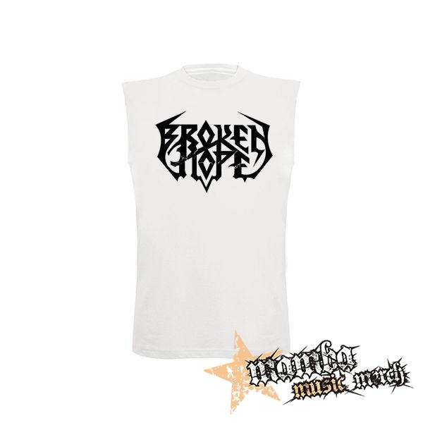 BROKEN HOPE - Logo - biele pánske tričko bez rukávov