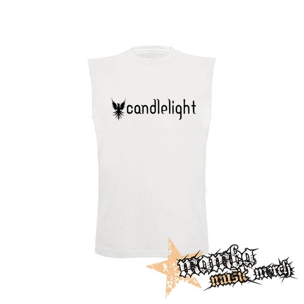 CANDLELIGHT RECORDS - Logo - biele pánske tričko bez rukávov