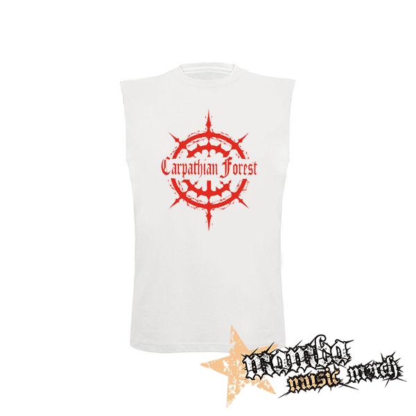 CARPATHIAN FOREST - Red Logo - biele pánske tričko bez rukávov