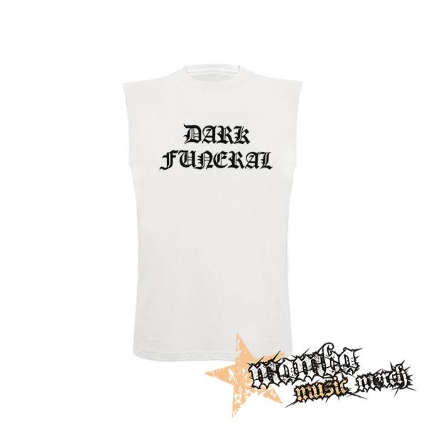 DARK FUNERAL - Logo Black - biele pánske tričko bez rukávov