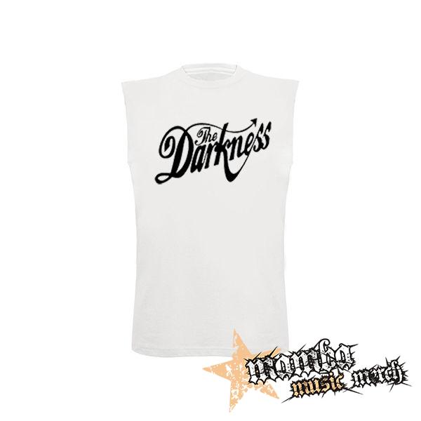 DARKNESS - Logo - biele pánske tričko bez rukávov