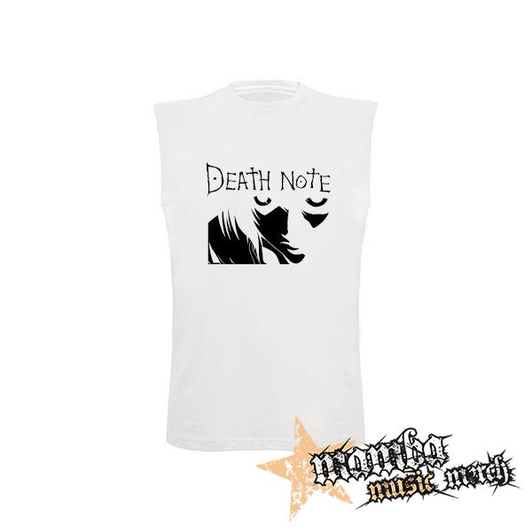DEATH NOTE - Logo And Portrait - biele pánske tričko bez rukávov