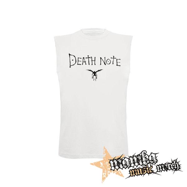 DEATH NOTE - Logo - biele pánske tričko bez rukávov
