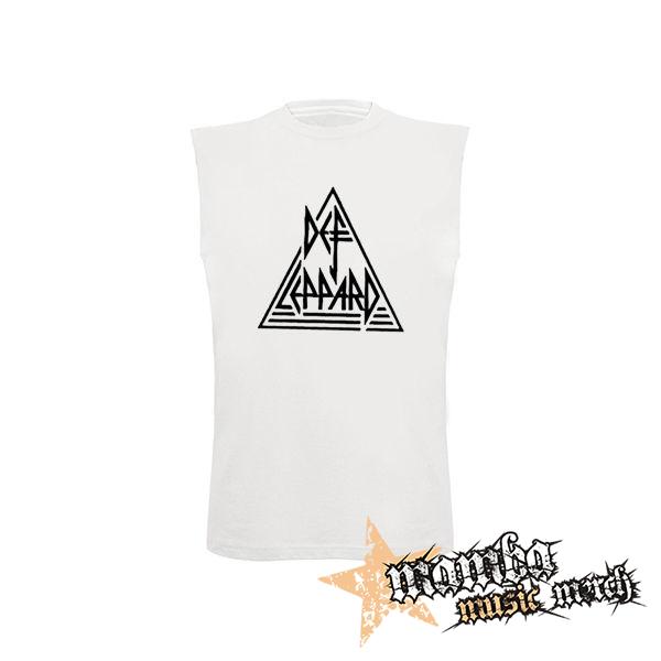 DEF LEPPARD - Logo - biele pánske tričko bez rukávov