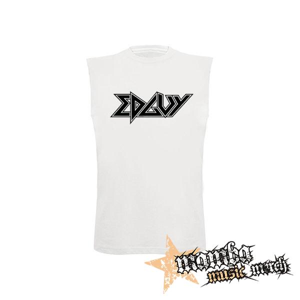 EDGUY - Logo - biele pánske tričko bez rukávov